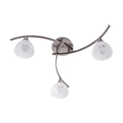 Lindby plafondlamp Della, nikkel, Ø 58 cm, 3-lamps, E14