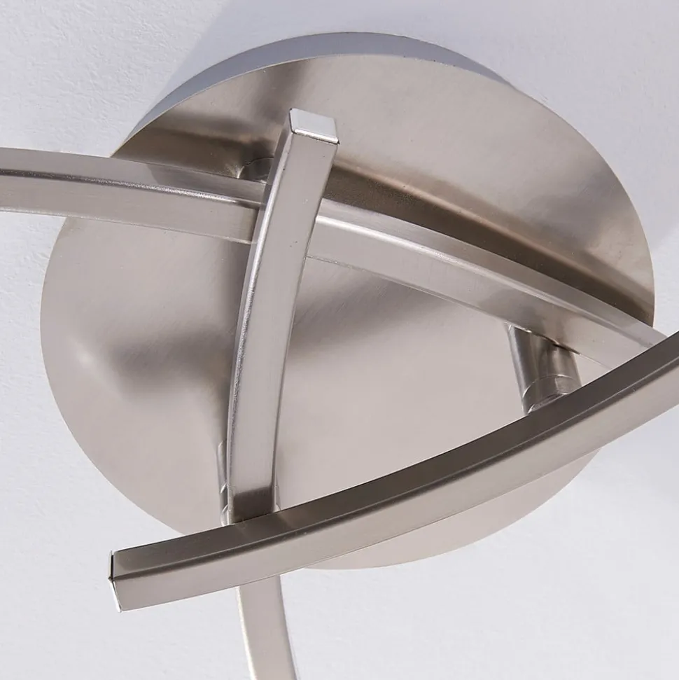 Lindby plafondlamp Della, nikkel, Ø 58 cm, 3-lamps, E14