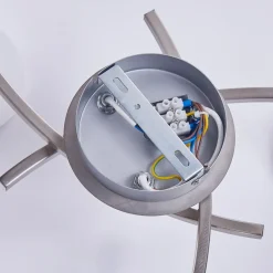 Lindby plafondlamp Della, nikkel, Ø 58 cm, 3-lamps, E14