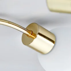 Lindby plafondlamp Elaina, Ø54cm, 5-lamps, messing, glas, E14