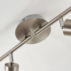 Lindby plafondlamp Elaina, 70 cm, 4-lamps, nikkel, glas, E14