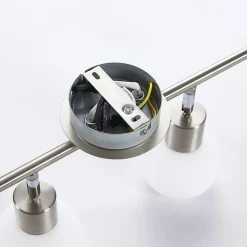 Lindby plafondlamp Elaina, 70 cm, 4-lamps, nikkel, glas, E14