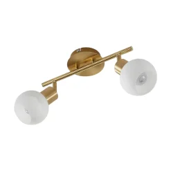 Lindby plafondlamp Elaina, 30 cm, 2-lamps, messing, glas, E14