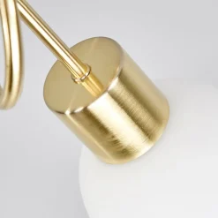 Lindby plafondlamp Elaina, Ø52cm, 3-lamps, messing, glas, E14