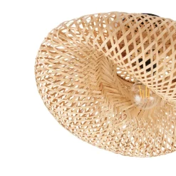 Lindby plafondlamp Eleane, bamboe, naturel, Ø 50 cm