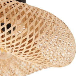 Lindby plafondlamp Eleane, bamboe, naturel, Ø 50 cm