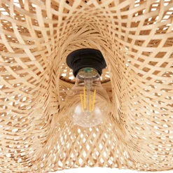 Lindby plafondlamp Eleane, bamboe, naturel, Ø 50 cm