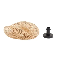 Lindby plafondlamp Eleane, bamboe, naturel, Ø 50 cm