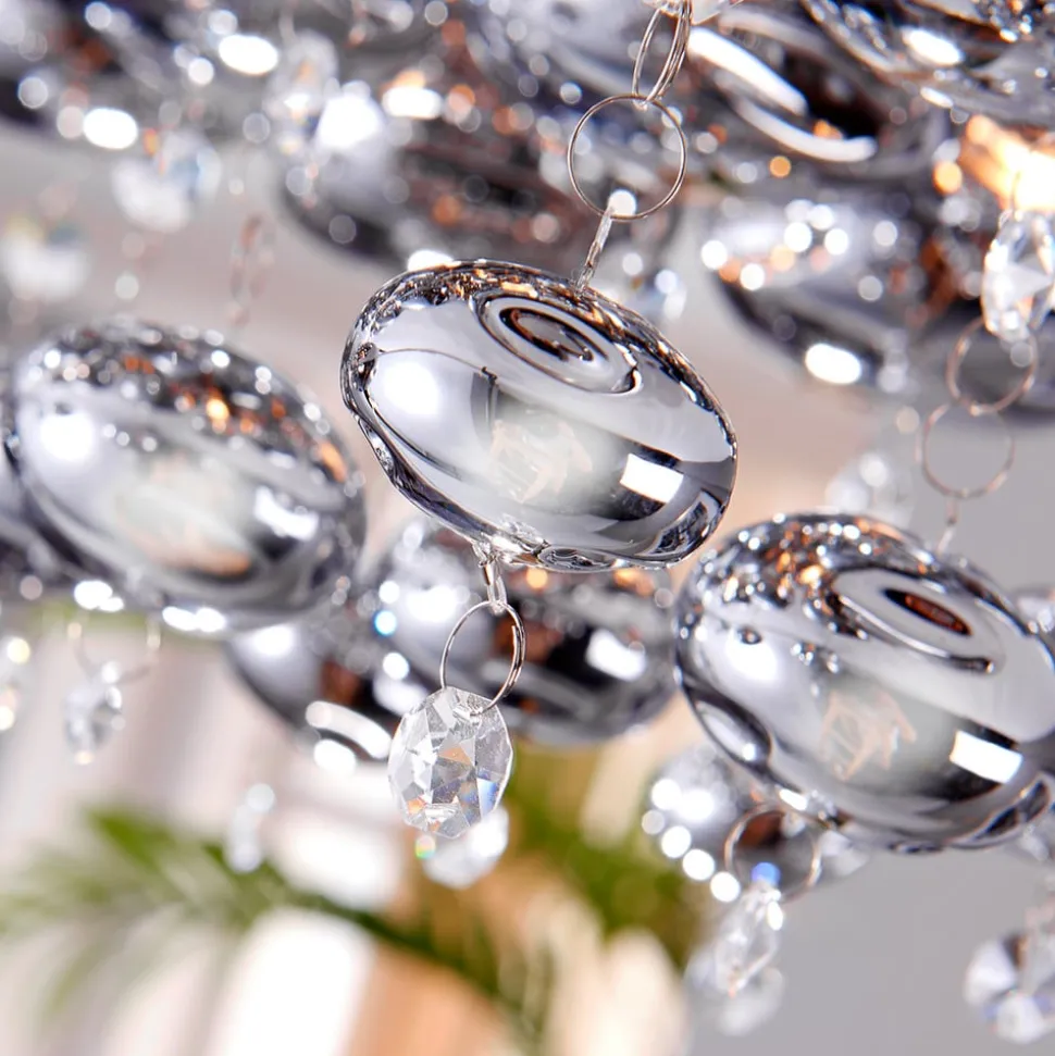 Lindby plafondlamp Esfera, rookgrijs, glas, 4-lamps, 35cm