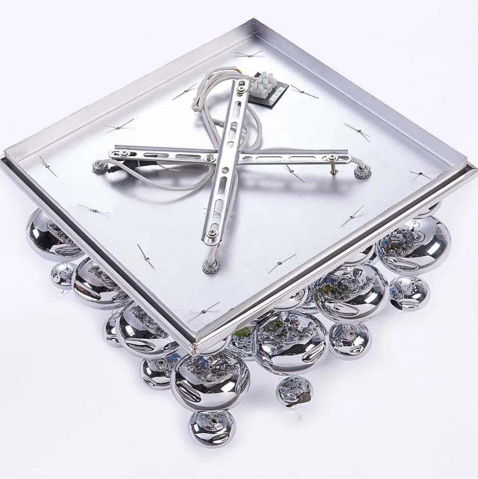 Lindby plafondlamp Esfera, rookgrijs, glas, 4-lamps, 35cm