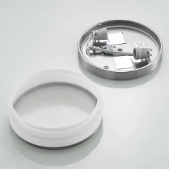 Lindby plafondlamp Flavi, Ø 28 cm, nikkel, glas, IP44, E27