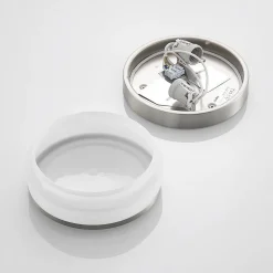 Lindby plafondlamp Flavi, Ø 23 cm, nikkel, glas, IP44, E27