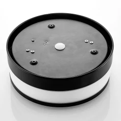 Lindby plafondlamp Flavi, Ø 23 cm, zwart, glas, IP44, E27