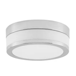 Lindby plafondlamp Flavi, Ø 23 cm, chroom, glas, IP44, E27