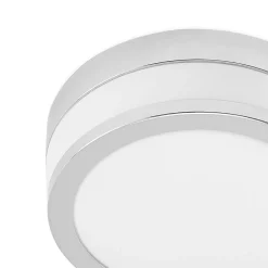 Lindby plafondlamp Flavi, Ø 23 cm, chroom, glas, IP44, E27