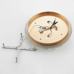 Lindby plafondlamp Gillion, 4-lamps, goud, kristal, Ø 35cm