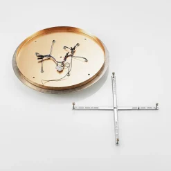 Lindby plafondlamp Gillion, 8-lamps, goud, kristal, Ø 55cm