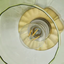 Lindby plafondlamp Hildur, groen, glas, Ø 22 cm