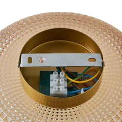 Lindby plafondlamp Hildur, Ø 25 cm, barnsteen, glas