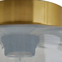 Lindby plafondlamp Hildur, rookgrijs, glas, Ø 22 cm