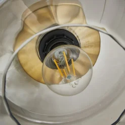 Lindby plafondlamp Hildur, rookgrijs, glas, Ø 22 cm