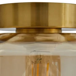 Lindby plafondlamp Hildur, barnsteen, glas, Ø 22 cm