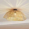 Lindby plafondlamp Ilajus, Ø 62 cm, natuurlijk bamboe