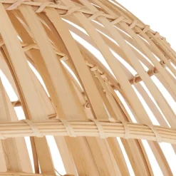 Lindby plafondlamp Ilajus, Ø 62 cm, natuurlijk bamboe