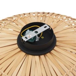 Lindby plafondlamp Ilajus, Ø 62 cm, natuurlijk bamboe