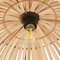 Lindby plafondlamp Ilajus, Ø 62 cm, natuurlijk bamboe