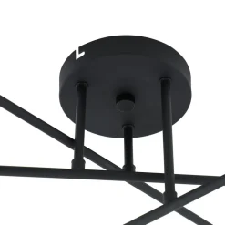 Lindby plafondlamp Isamer, rookgrijs, Ø 80 cm, globe