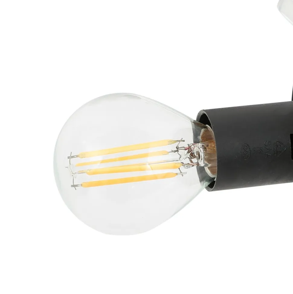 Lindby plafondlamp Isamer, rookgrijs, Ø 80 cm, globe