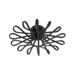 Lindby plafondlamp Kaelen, zwart, ijzer, Ø 45 cm, E27