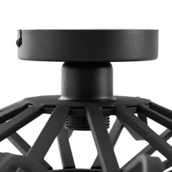 Lindby plafondlamp Kaelen, zwart, ijzer, Ø 45 cm, E27