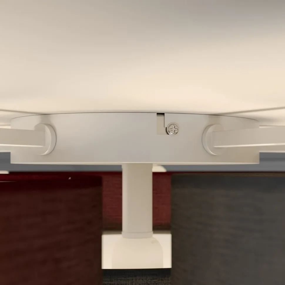 Lindby plafondlamp Laurenz, Ø 99 cm, 6-lamps, grijs/bruin