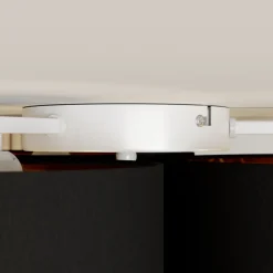 Lindby plafondlamp Laurenz, 3-lamps, zwart/goud, textiel
