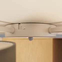 Lindby plafondlamp Laurenz, 5-lamps, 93cm, bruin/beige, E27