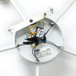 Lindby plafondlamp Laurenz, 5-lamps, 93cm, bruin/beige, E27