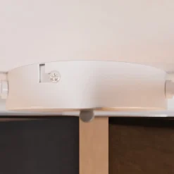 Lindby plafondlamp Laurenz, 3-lamps, grijs/bruin, textiel