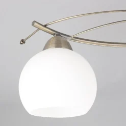 Lindby plafondlamp Leanda, 80 cm, 4-lamps, metaal, glas