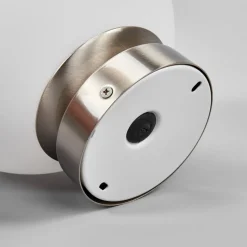 Lindby plafondlamp Lennie, wit, glas, Ø 20 cm, IP44, E27