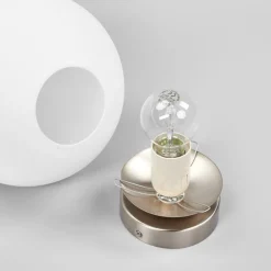 Lindby plafondlamp Lennie, wit, glas, Ø 20 cm, IP44, E27