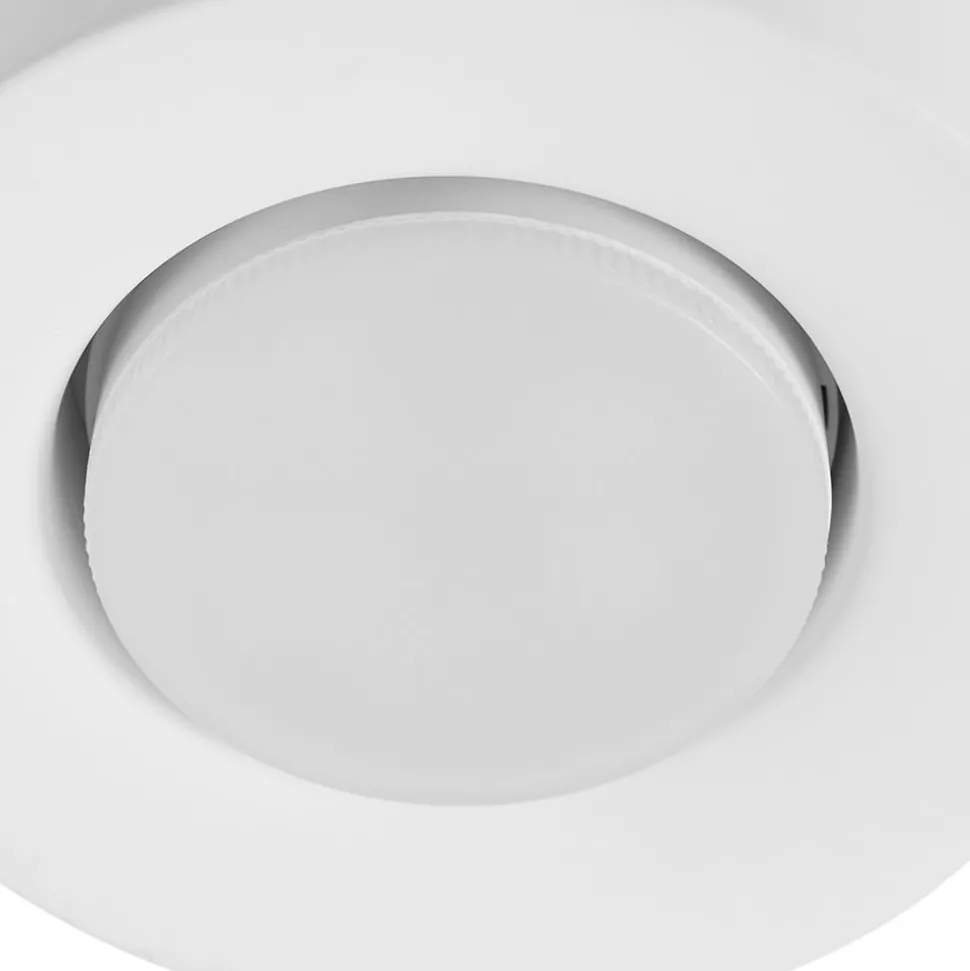 Lindby plafondlamp Levia, 1-lamp, Ø 14 cm, wit, gips