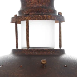 Lindby plafondlamp Louisanne, bruin, metaal, Ø 35cm