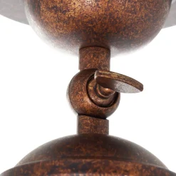 Lindby plafondlamp Louisanne, bruin, metaal, Ø 35cm