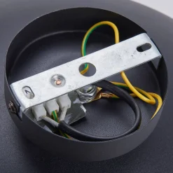 Lindby plafondlamp Lya, Ø 40 cm, zwart-goud, metaal