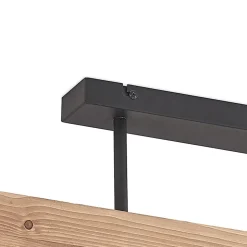 Lindby plafondlamp Malwin, GU10, 100 cm lang, 6-lamps, hout