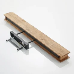 Lindby plafondlamp Malwin, GU10, 100 cm lang, 6-lamps, hout