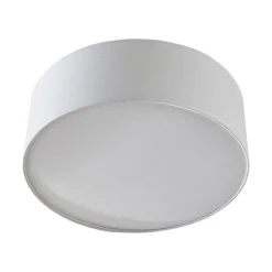 Lindby plafondlamp Mariat, wit, linnen, Ø 45 cm, E27