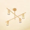 Lindby plafondlamp Marilou, beige, 4-lamps, Ø 70 cm